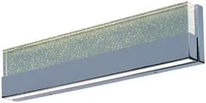 ET2 E22757-89PC Fizz III Led 2 Light Polished Chrome Bath Vanity Wall Light in Bubble, Etched & Bubble Glass - 24 in.