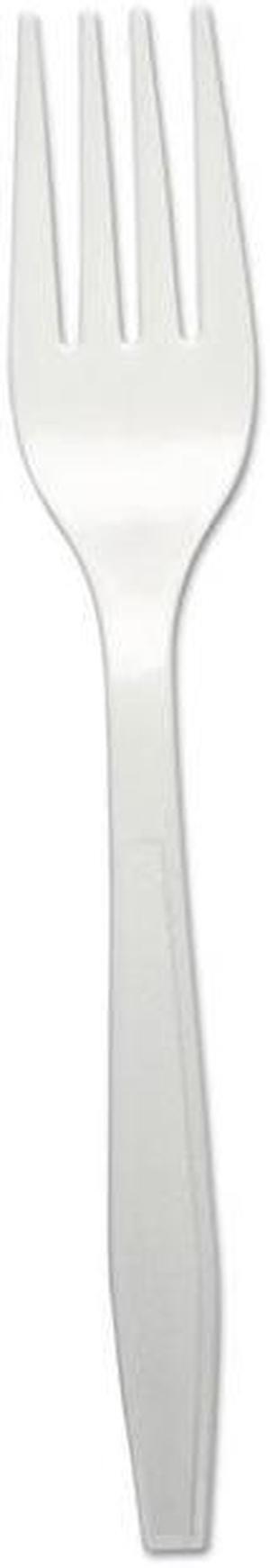 Boardwalk Heavyweight Polypropylene Cutlery, Fork, White, 1000/Carton FORKHWPPWH