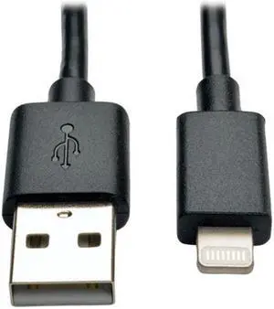 Tripp Lite M100-10N-BK-10 10 in. USB Sync & Charge Cable with Lightning Connector - Black, 10 Piece