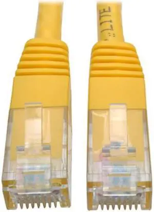 Tripp Lite N200-002-YW 2 ft. CAT6 Yellow Gigabit Molded RJ45 M-M 24AWG Patch Cable 550 mHz