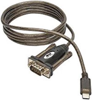 Tripp Lite U209-005-C 5 ft USB to Serial Adapter Cable USB-C To Db9 9Pin - Black