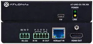 Atlona AT-UHD-EX-70C-RX 4K-UHD HDMI Over HDBaseT Receiver with Control & PoE Atlona AT-UHD-EX-70C-RX 4K-UHD HDMI Over HDBaseT Receiver with Control & PoE