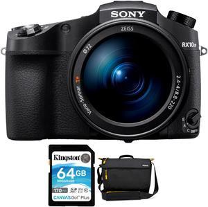 Sony CyberShot RX10 IV Digital Camera with 64GB Memory Card and Bag Bundle