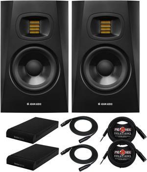 Adam Audio T7V 7-Inch Powered Studio Monitor (2-Pack) with Pads and Cables