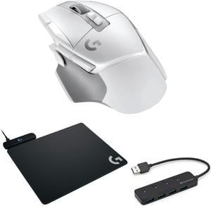 Logitech G502 X Lightspeed Wireless Gaming Mouse (White) Bundle