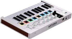 Arturia MiniLab 3 Mini Hybrid Keyboard Controller with Creative Software (White)