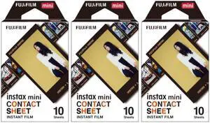 Fujifilm Instax Mini 40 Contact Sheet Instant Film (3-Pack and 30 Exposures)