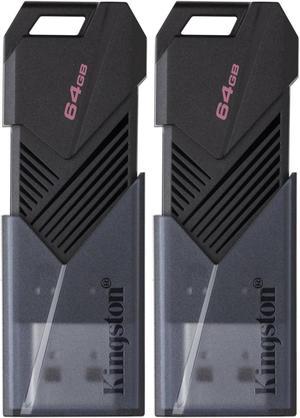Kingston 64GB DataTraveler Exodia Onyx USB Flash Drive (Matte Black) (2-Pack)