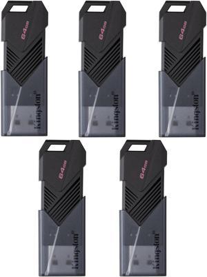 Kingston 64GB DataTraveler Exodia Onyx USB 3.2 Flash Drive, Matte Black (5-Pack)