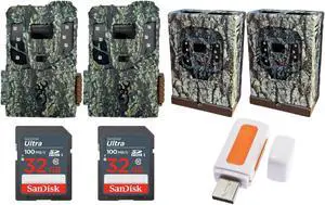 Browning 2PK Pro Scout Max HD Trail Camera, Security Box w/32GB M/Card & Reader
