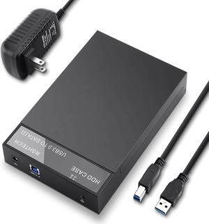 Hard Drive Enclosure USB 3.0 to SATA External Hard Drive Docking Station for 3.5 inch SATA I/II/III HDD SSD Up to 16TB Support UASP (Black)