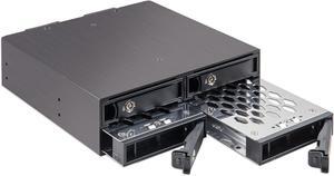 5.25&" Bay Adapter for Slim Optical Drive, 2.5&" Trayless Rack for Hard Drives HDD SSD, USB Hub - SY-MRA55005