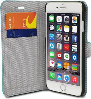 Chil Attraction Jacket Magnetic Wallet & Case for iPhone 6 (Teal)