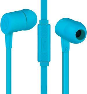 Maxell Solid 2 Earphones with Built-in Microphone, Azure Blue