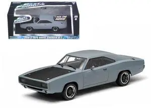 Dom's 1970 Dodge Charger R/T Primered Grey Fast and Furious Movie (2009) 1/43 by Greenlight 86217