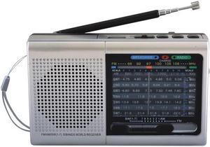 Supersonic® Portable 3-Band Radio with Bluetooth® and Flashlight, SC-1097BT  (Black).