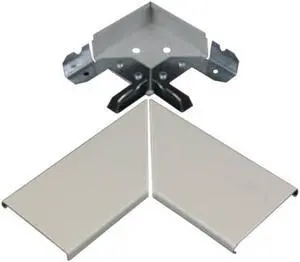 LEGRAND V2411M 90 Deg Flat Elbow Raceway, 2400 Series, 2 Channel, 1-3/4 in W,