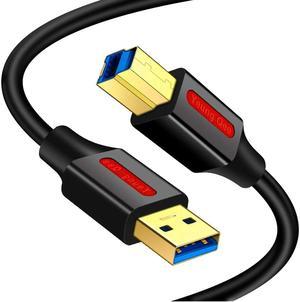 USB 3.0 Cable A Male to B Male 15 ft,Superspeed USB 3.0 Type A to B Male Cable Compatible with Printers,Docking Station,External Hard Drivers,Scanner,USB Hub and More Devices (15FT/5M)