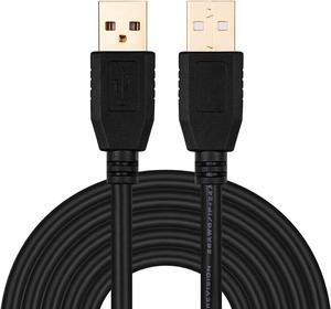 Tan QY USB A to A Male Cable 30Ft, USB to USB Cable USB Male to Male Cable Double End USB Cord with Gold-Plated Connector for Hard Drive Enclosures, Printers, Modems, Cameras(10M/30Ft)