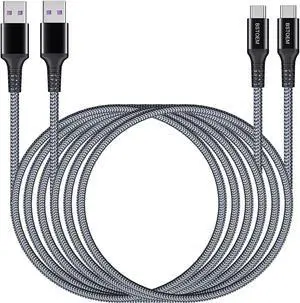 USB C Charger Cable Extra Long 10ft 2Pack Android USB-A to USB-C Braided Fast Phone Charging Cord for Samsung Galaxy S10/S9/S8/s7/ Note/9/8/LG/Google Pixel 2/Motorola/PS5/Nintendo Switch/Kindle Fire