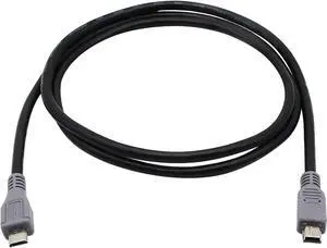USB OTG Cable - Black USB Micro Male to Mini Male OTG Cable (Black) (1m)