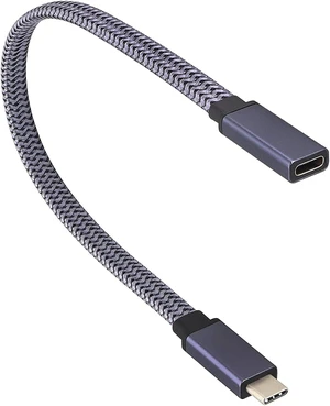 Braided USB 3.1 Type c to Type C Connector Cable 60W&3A Short Type C 3.1 USB Male to Female Extension Cable Supports Charging,Data,Audio,Video Cable for Laptop&Tablet&Mobile Phone.(0.3M-M/F) Braided USB 3.1 Type c to Type C Connector Cable 60W&3A Short Type C 3.1 USB Male to Female Extension Cable Supports Charging,Data,Audio,Video Cable for Laptop&Tablet&Mobile Phone.(0.3M-M/F)
