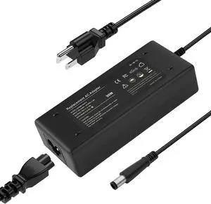 90W 19V 4.74A Adapter Laptop Charger for Hp Pavilion Dv1 Dv2 Dv3 Dv4 M6 M7,EliteBook 2540p 2560p 2570p G50 G60 G61 G72 Compaq 2230s 2510p 2710p 8510p 8510w Notebook PC Series Power Supply Cord Plug