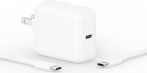 30W USB-C Power Adapter Compatible with MacBook Air 13 inch M1 2020 2019 2018, MacBook 12 inch; iPad Pro 12.9 11 2021/2020/2018, New iPad Air 4 Type C Charger with 6FT Charging Cable