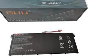 GHU New AC14B18J Battery Compatible with Acer AC14B18J Laptop Battery, CE FCC UL Tested, Reusable for Over 500 Cycles, Fast Charging for Acer Aspire E3-111 Premium Grade A Polymer Cell [11.4V 36Wh]