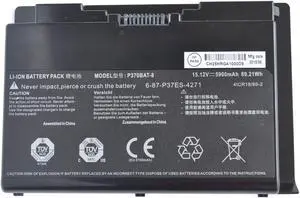 P370BAT-8 6-87-P37ES-427 6-87-P37ES-4271 Laptop Battery for Clevo P370EM P370SM P370SM3 P370EM3 P370SM-A P375SM P377SM-A P751ZM Series for Sager NP9380 NP9380-S NP9390 (15.12V 5900mAh 89.21Wh)