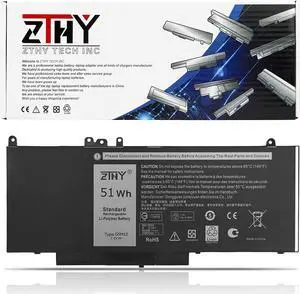 ZTHY 51Whr G5M10 Laptop Battery Replacement for Dell Latitude 14 5000 E5450 14" Latitude 15 5000 E5550 15.6" Series Notebook 0WYJC2 8V5GX R9XM9 WYJC2 1KY05 451-BBLN 080-854-0066 TXF9M 7V69Y 7.4V 4Cell