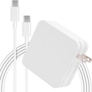 61W/65W USB C Charger Power Adapter for Mac Pro 13, 15 inch, New Mac Air 13 inch 2020/2019/2018, Mac 12 inch,iPad Pro 12.9/11 inch,Mac Charger Power Supply,Type C