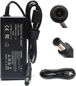 65W Laptop Charger AC Adapter for HP Pavilion G4 G6 G7 M6 DM4 DV4 DV5 DV6 DV7 G60 G61 G72; EliteBook 2540p 2560p 2570p 2730p 2740p Power Supply Cord 18.5v 3.5a