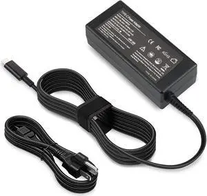 45W Type C USB C Laptop Charger AC Adapter for HP ProBook G5 G1 430 440 445 450 455 G6 x360 11 G3 EE,Elite x2 1012 1013 G1 EliteBook 745 1040 G5 x360 1030 G2 1020,Pro x2 612 G2,HP 210 G2, Pavilion X2