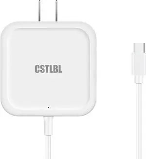 CSTLBL PD 65W USB C Ports Fast Charger for MacBook Pro/Air and Samsung Chromebook Laptop Adapter Plug White