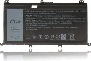 ROLADA 74WH 357F9 Laptop Battery for Dell Inspiron 15 7000 7566 7559 7557 7567 7759 5576 5577 INS15PD Series 15-7559 INS15PD-1548B 1548R 1748B 1748R 2548R 0GFJ6 71JF4 Gaming Laptop Battery