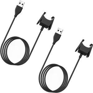 Simpeak Charger Compatible with Fitbit Charge 3SE2 Pack Replacement USB Charging Cable Cord fit Replacement Replacement for Fit bit Charge 3 SE Fitness Tracker Black 50CM