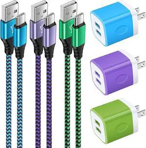 USB Wall Charger 3Pack 2.1A Dual Port Charger Block Fast Charging Cube Power Adapter with Type C Cable for Samsung Galaxy S24 Ultra S23 FE S22 A15 A35 A14 Z Flip 6,iPhone 16 15,Google Pixel 9 Pro,Moto USB Wall Charger 3Pack 2.1A Dual Port Charger Block Fast Charging Cube Power Adapter with Type C Cable for Samsung Galaxy S24 Ultra S23 FE S22 A15 A35 A14 Z Flip 6,iPhone 16 15,Google Pixel 9 Pro,Moto