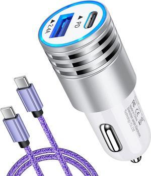 USB C Car Charger Fast Charging C Cord for  Galaxy A16 5G S24 S23 A15 A14 A25 S22 S21 Ultra/S21+/S20 FE/Note 20 S10e S9 A71 A72 A52 A32 iPhone 16 Pro Max 15 Plus 30W Phone Automobile Adapter
