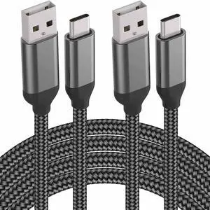 USB C Cable 15FT 2Pack Extra Long USB-A to USB-C Cable Braided Fast Charger Cord Compatible with Sony Galaxy S22 S21 S20 S10 Note 9 Plus OnePlus 10 Pro Switch Moto USB C Cable 15FT 2Pack Extra Long USB-A to USB-C Cable Braided Fast Charger Cord Compatible with Sony Galaxy S22 S21 S20 S10 Note 9 Plus OnePlus 10 Pro Switch Moto