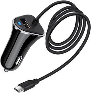 3.4A Car Charger Adapter for Samsung Galaxy Z Flip 7/Z Fold 7/S25 Edge/S24 Ultra/S23/S22/S21 5G/S20/S9/S8,Google Pixel 9 Pro Fold/8Pro/8a/8/7/7a/6a/6/5/4,USB C Car Plug with 3ft Type C Charger Cable