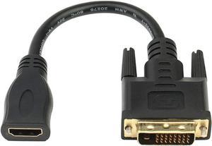 Bi-Directional HDMI Female to DVI-D(24+1) Male Adapter 1080P DVI to HDMI Conveter (1 Black)