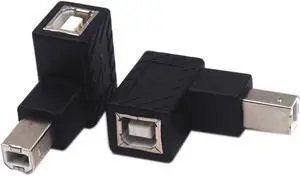 2 Pack USB Type B 2.0 Extender 90 Degree Up Angle USB B Male to Female Printing and Data Transferring Extension Adapter Connector for Printer Scanner HDD (USB B & Up)