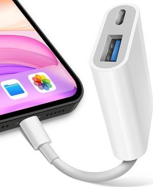 USB Adapter for iPad/iPhone USB Female Adapter USB OTG Data Sync Cable Supports USB Flash Drives Memory SD Card Readers MIDI Players Mouse Keyboards Plug&Play