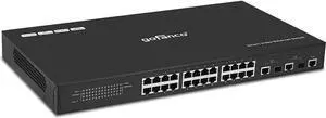 gofanco 24 Port Smart Managed Video Ethernet Switch (Dedicated)  Customized for HDMI Over IP Extender Switching, One-to-Many & Matrix Switching Capable, Easy Web GUI Control, 328ft (100m)
