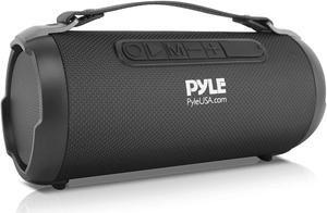 Pyle Wireless Portable Bluetooth Boombox Speaker - 200 Watt Rechargeable Boom Box Speaker Portable Music Barrel Loud Stereo System With AUX Input, MP3/USB/SD Port, Fm Radio, 4" Tweeter - PBMSPG1BK