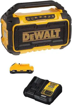 DEWALT 20V MAX Bluetooth Speaker with Battery Pack and Charger