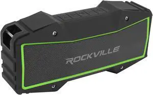 Rockville Rock Everywhere Portable Bluetooth Speaker/Waterproof/Wireless Link,Black