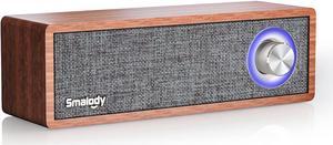 Smalody Wood Retro Bluetooth Speaker Portable Mini Wireless Bluetooth Speakers Vintage Wooden Speaker for Room Decoration Perfect for Cafes Restaurants Vintage Coth Stores Bedroom etc