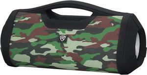 Rockville RPB-XL Portable Camo Bluetooth Speaker Boombox USB/Powerbank/SD/Aux With Wireless Linking and 24 Hour Battery Life